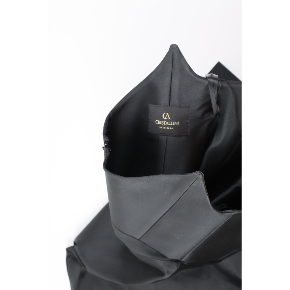 CRISTALLINI Gown Mermaid Strapless Black Solid 4 NWT - Picture 6 of 16